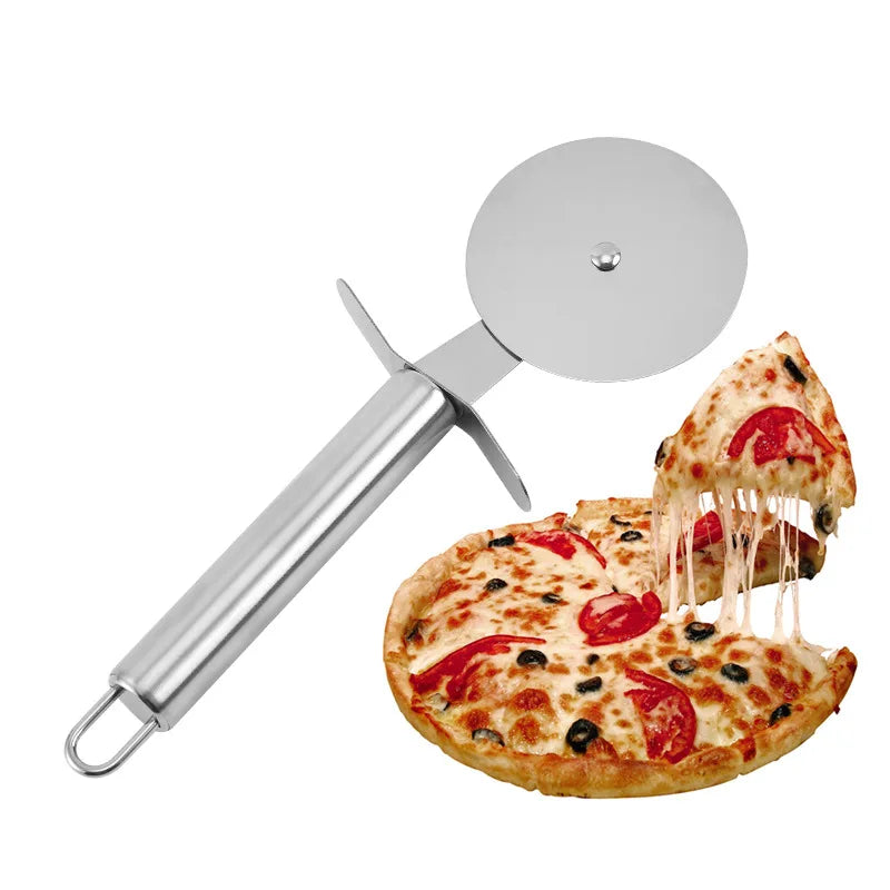 Single Wheel Stainless Steel Mini Pizza Knife Stones Multifunctional Baking Tool Pizza Cutter