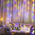 Hot Selling 9.8ft 3x3m Holiday Garden Wedding USB Powered Multicolor RGB Smart Fairy String Christmas LED Curtain Lights