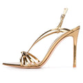 Plus Size Trendy Bowknot Sandals Stiletto Heel Pointed Toe High Heels Buckle Strap Strappy Shoes for Woman MegaBDM