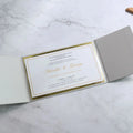 Royal Custom Printable Embossing Acrylic Wedding Invitation