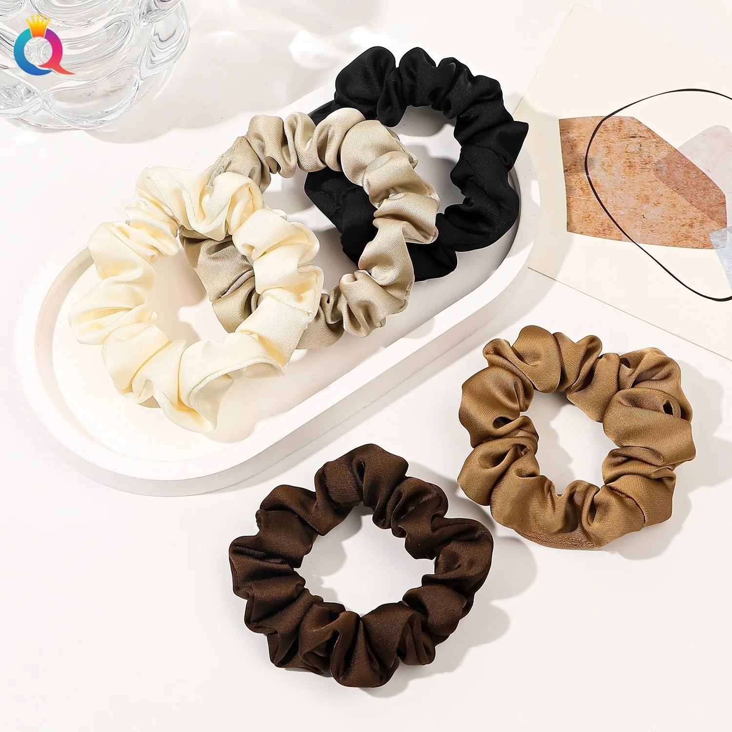 QIYUE Women's Hair Accessories Superior Sense Simple Large Intestine Scrunchies Ponytail Hair Band Large Intestine Band Headband