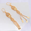 18K Gold Drop Earring Fashion Waterproof Jewelry Flowery Fine Jewelry Tassel Earring Elegant Floral Mesh Earrings