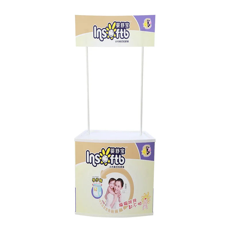 Factory Price Portable Aluminium Foldable Promotion Counter for Exhibition Display Table Durable Plastic Material