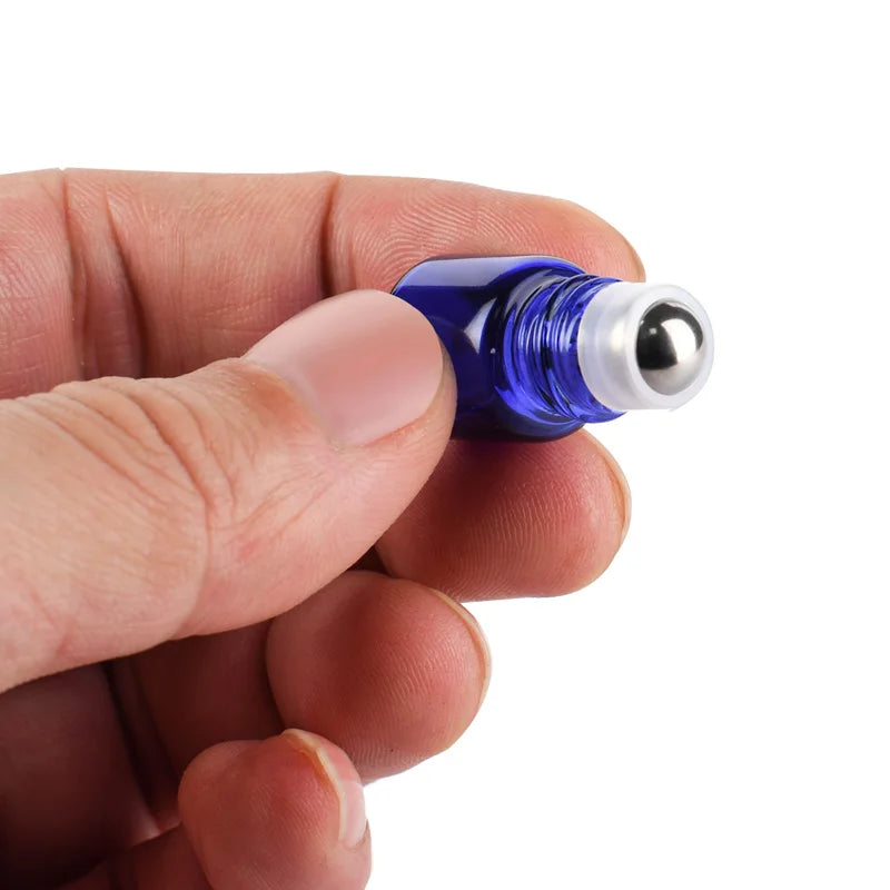 Wholesale 1ml 2ml 3ml Essential Oil Roller Bottles Glass Sample Perfume Roller Bottle with Stainless Steel Roller Ball