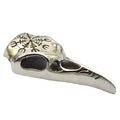 Ancient Viking Stainless Steel Jewelry Silver Engraved Hollow Beaked Raven Pendant with Runes Pattern