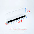 Supermarket Gondola Fridge Plastic PVC Freezer Warehouse Acrylic Magnetic Wire Shelf Divider for Closet