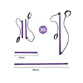 Multi-Function Gym Yoga Pilates Stick Bar Portable Pilates Bar Kit with Resistance Bands Pink/Purple Body Slimming