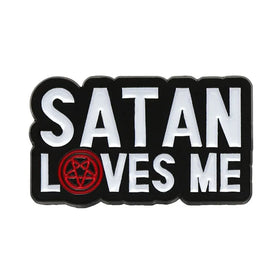 Wholesale Christianity Followers Unite Enamel Pins Satan Loves Me Brooches Punk Gothic Jewelry Accessories for Backpacks