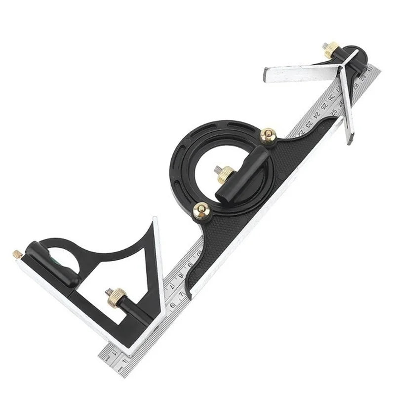 300mm Combination Angle Ruler Stainless Steel 180 Degree Spirit Level DIY Woodworking Tool