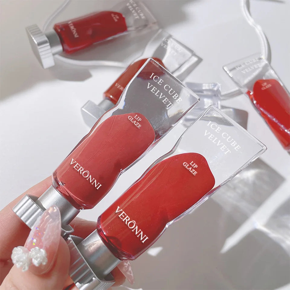 Wholesale Cosmetic Lipstick 6 Color Velvet Ice Cube Matte Lip Glaze Velvet Lipgloss