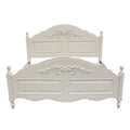 Modern Vintage Oak King Bed American Style Solid Wood Bedroom Furniture Carved Soft Bed for Home Use