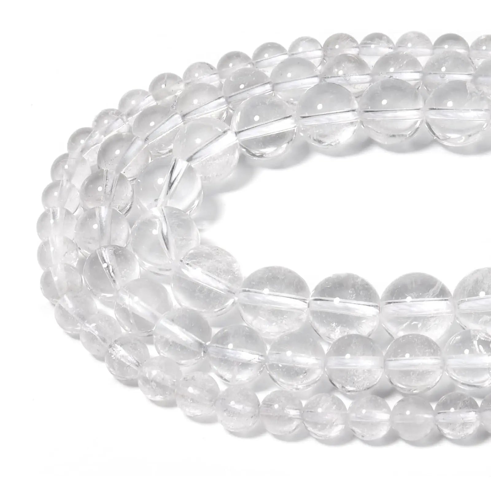 Jewelry DIY Beads Findings Clear Quartz 4mm 6mm 8mm 10mm Natural Gemstone for Bracelet Making Energy Healing Crystals