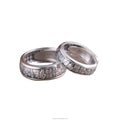 Certified S999 Retro Silver Ring Personalized Ethnic Style Wide Open Baifu Men and Women Embossed Sterling Silver Couple Rings