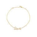 Fashion Jewelry 925 Sterling Silver Bracelet Letter love Charm Diamond Zircon Gold Plated Bracelets for Women Valentine's Day