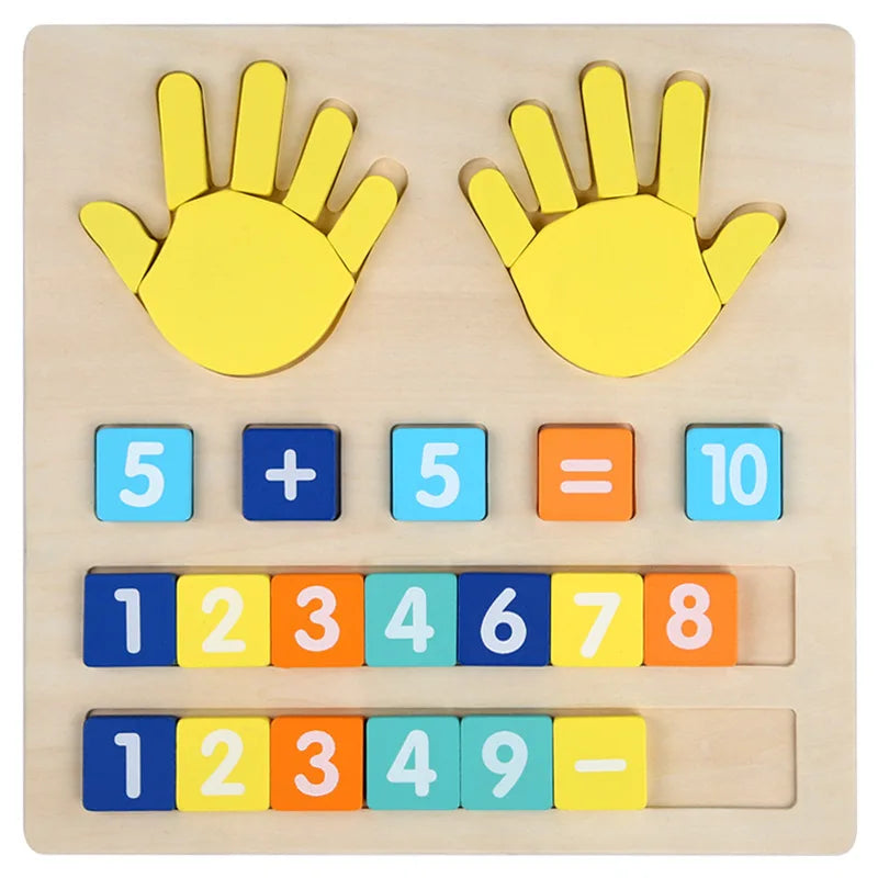 New Preschool Children Wooden Finger Mathematical Operations Board Montessori Educational Kindergarten Learning Toys for Kids