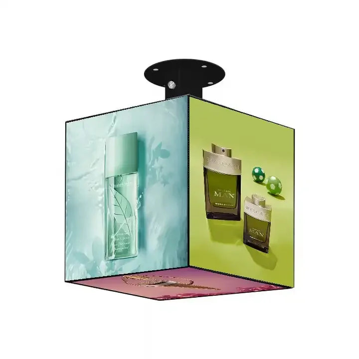 P2.5 Indoor LED Cube Screen LED Magic Cube Screen for Shop Restaurant Creative 4 Sided Advertising Cube Logo Brand Display