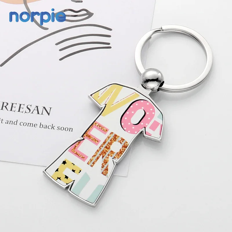 In Stock Blank Sublimation Sports Jersey Metal Keychain UV Printed Team Badge for Fan Club New Member Welcome Gift Keychain