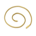 KALEN 55cm Fine Jewelry Necklaces Stainless Steel Fashion Hip-Hop Box Chain Link Necklaces for Men