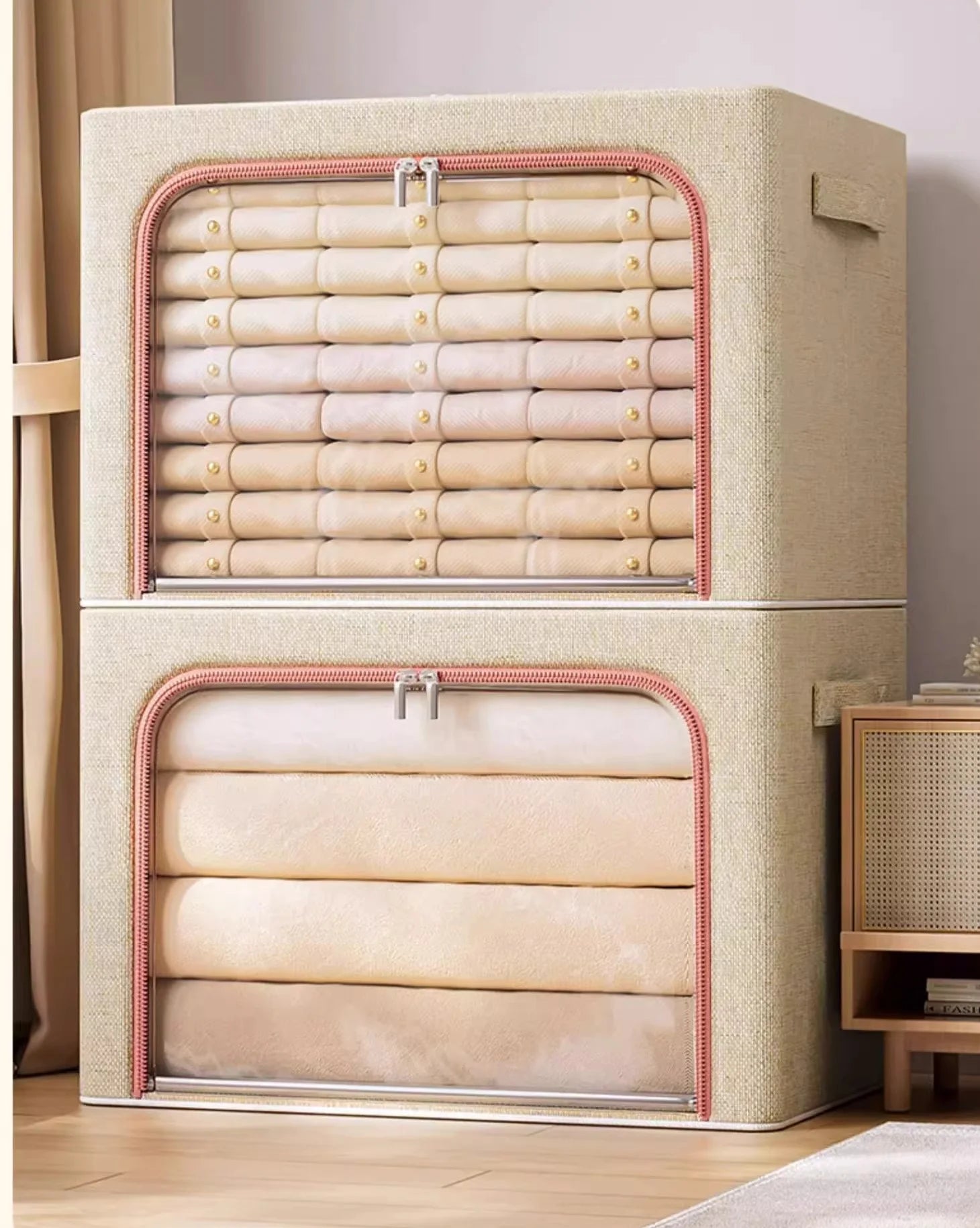 New Launched Foldable Clothes Organizer Box Fabric Foldable Storage Boxes Cube Storage Organizer for Bedroom