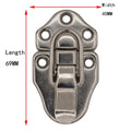 Small Heavy Duty Vintage Professional Metal Jewelry Box Iron Lock Catch Wooden Box Latch
