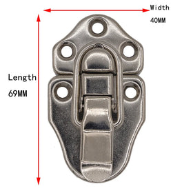 Small Heavy Duty Vintage Professional Metal Jewelry Box Iron Lock Catch Wooden Box Latch