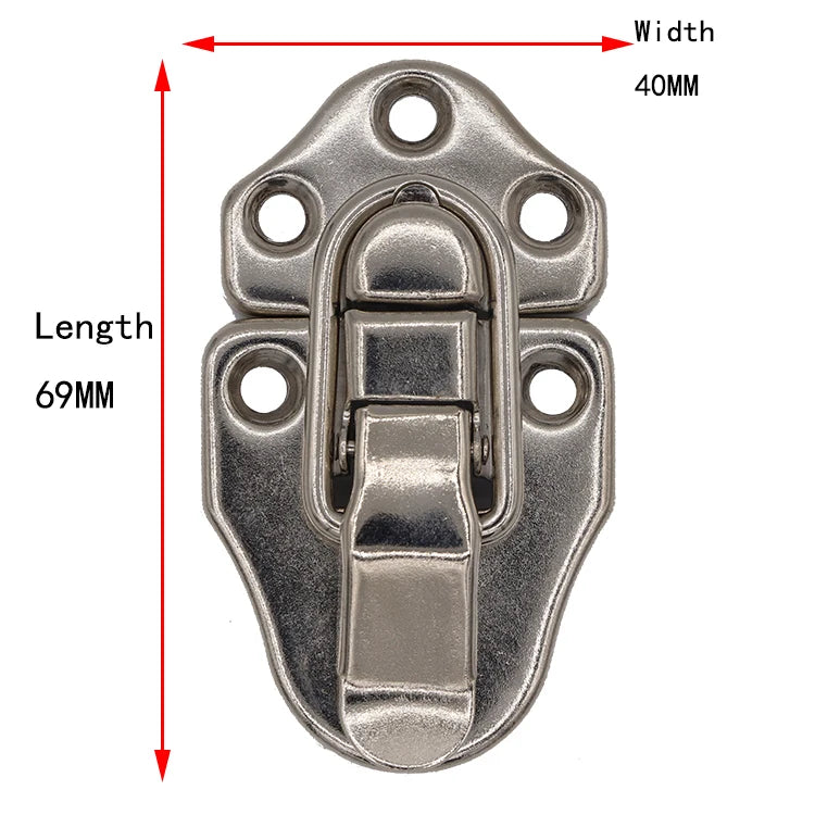 Small Heavy Duty Vintage Professional Metal Jewelry Box Iron Lock Catch Wooden Box Latch