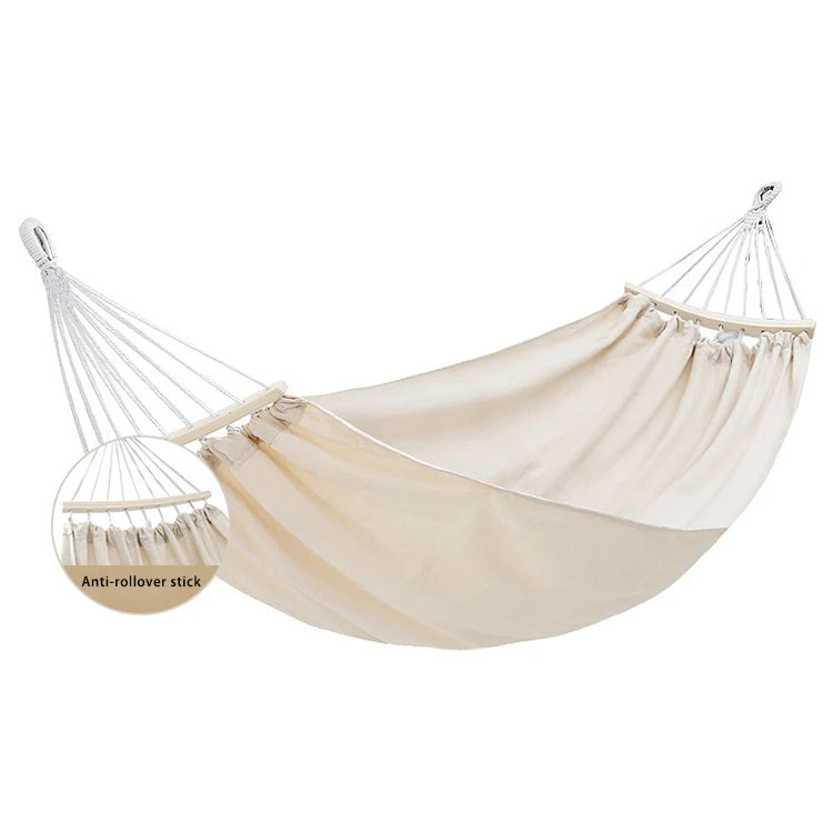 Durable Polyester Cotton Canvas Hammock Modern Portable Hanging Swing Bed Foldable Outdoor Furniture Max 300kg Capacity
