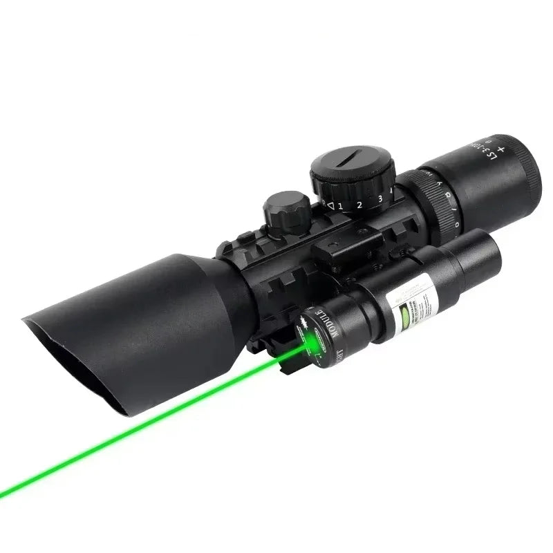 M9 Green Laser Optical Sight Aluminum Alloy Hunting Scope for Outdoor Sports Shooting & Hunting
