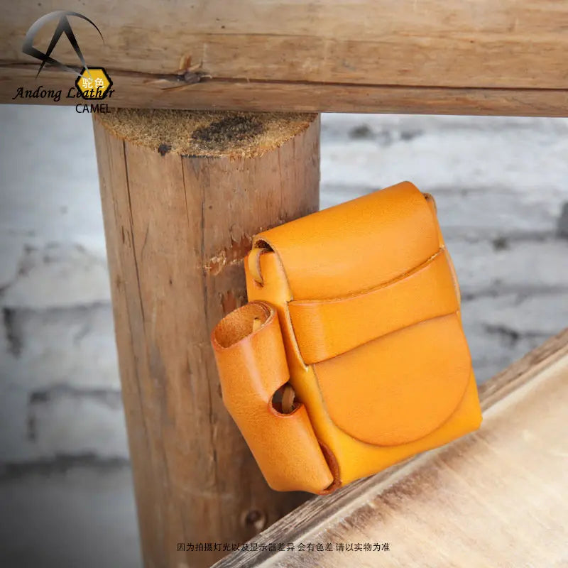 Andong Cowhide Pocket BagsGenuine Leather Waist Bag Handmade  Small Pocket Pouch Fashionable Retro 5020
