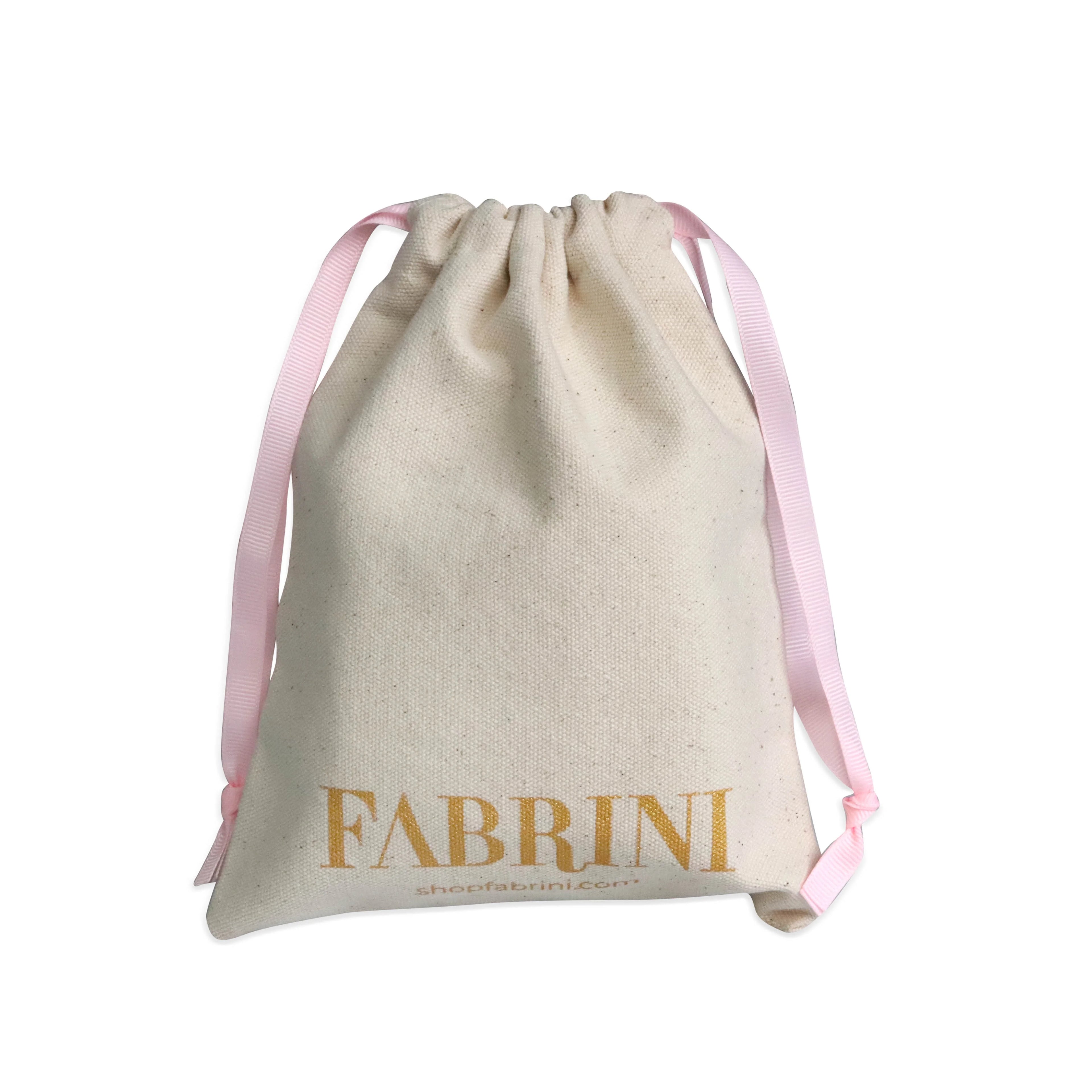 Golden logo Personalized Canvas Cotton Drawstring Gift Bags for Purse Makeup Custom Dust Collection Pouch
