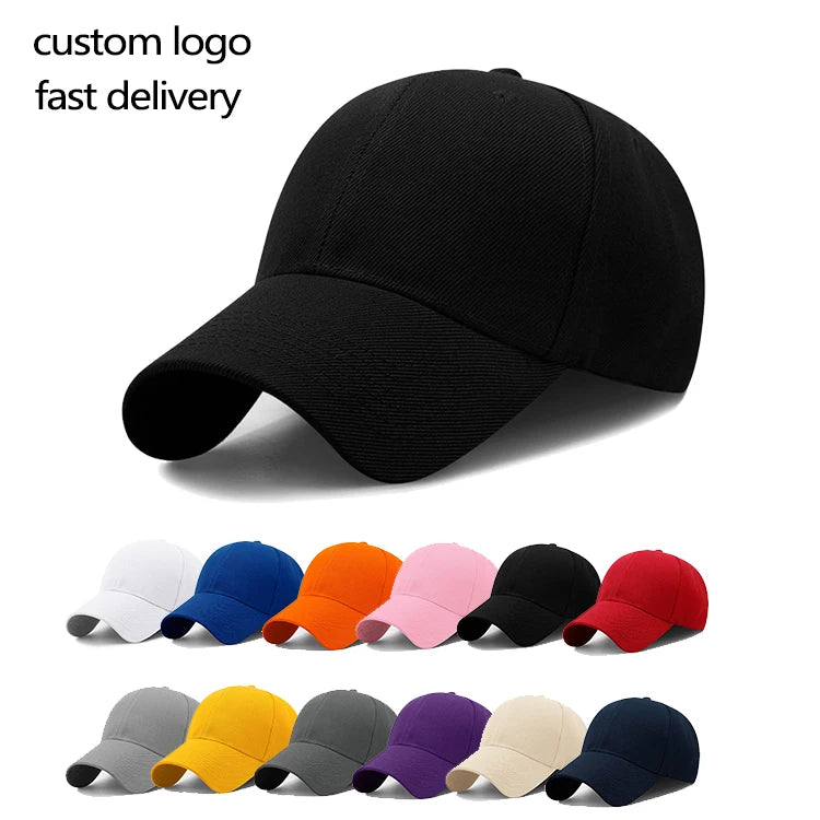 Adjustable Sports Caps Man Baseball Golf Hat Design Your Own Logo Running Sports Cap
