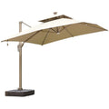 High Quality Durable Waterproof Outdoor Patio Parasol Square Umbrella with Aluminum Frame 2.5M/3M for Hotel & Park Use