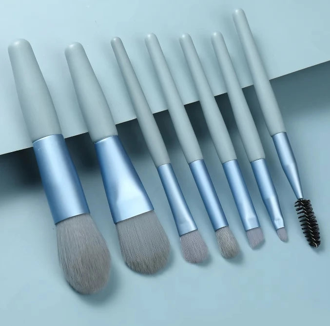 7 Blue Apricot Macaron Series Customized Wholesale Makeup Brush Set FACE LIP EYE Eye Shadow Blush Loose Powder Concealer Brush