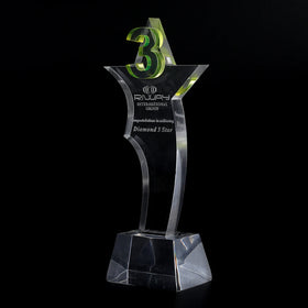 Wholesale Custom Any Text and Pattern Big Blank Color Glass Crystal Acrylic Engraved Award Trophy Plaque
