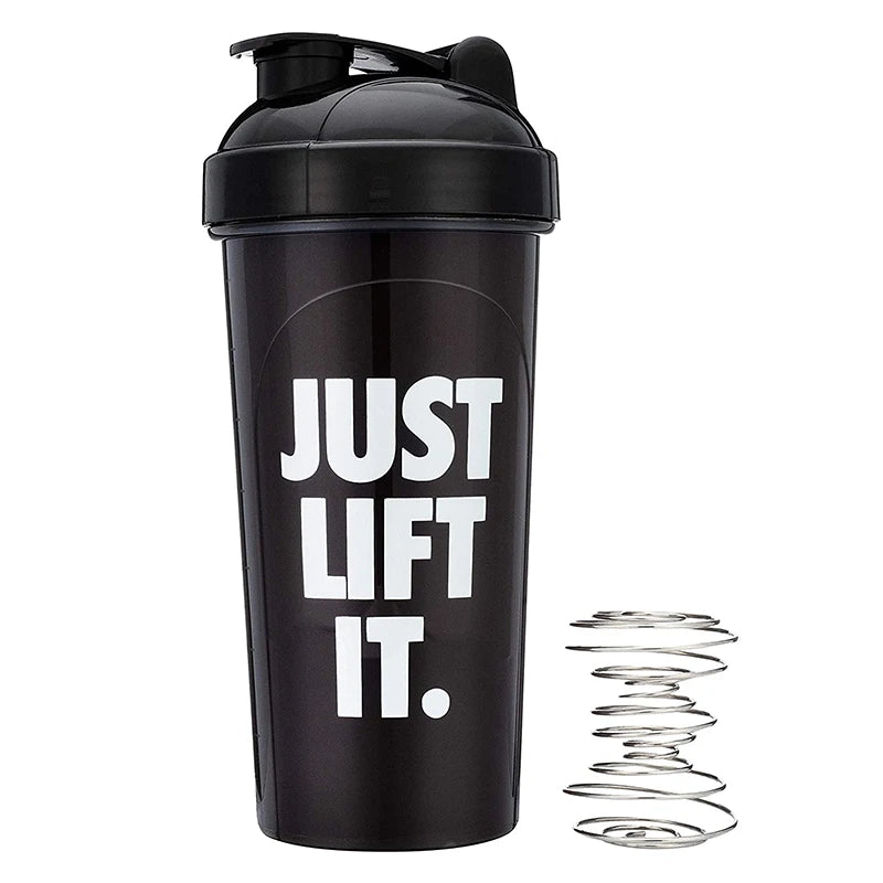 Plastic PP Sport Protein Water Drink 400ml Shaker Bottles