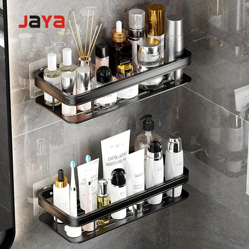 JAYA Toilet Furniture Hardware Rack Free Punch Suction Cup Toilet Washstand Wall Hanging Supplies  Bathroom Storage Shelf