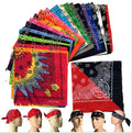 Sports Multi-Purpose Customizable Bandanas 100% Cotton Solid Head Wrap Scarf Wristband Cowboy Headbands Four Seasons Costume
