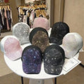 Unisex Trendy Diamond-Encrusted Summer 6-Panel Baseball Cap High Quality Casual Common Fabric Sunscreen Hat for Travel