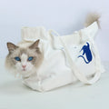 Cross-Border New Pet Canvas Cat Bag Breathable Small Cat Bag Portable Cat Portable Carrier Bag