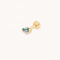 LOZRUNVE 18k Gold Sapphire Marquise Delicate Piercing Earring Jewelry Manufacturer Silver 925