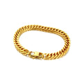 Gold Stainless Steel Men Chain Bracelet Hip Hop Cuban Chain Bracelet