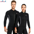 DIVE&SAIL Wholesale Customized Women Man Front Zip Neoprene 3mm Split Surf Long Sleeve Warm Diving Wetsuit Jacket Top