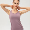Custom Logo OEM ODM Private Label Polyester Spandex Blank Ladies Knitted Fitness Workout Tank Top for Women