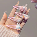 Cute Bow Knots Animal Pink Rabbit Children Bb Clips Nude Color Hair Accessories Clamp Clasp Clips for Girls Kids Bangs Hairpin