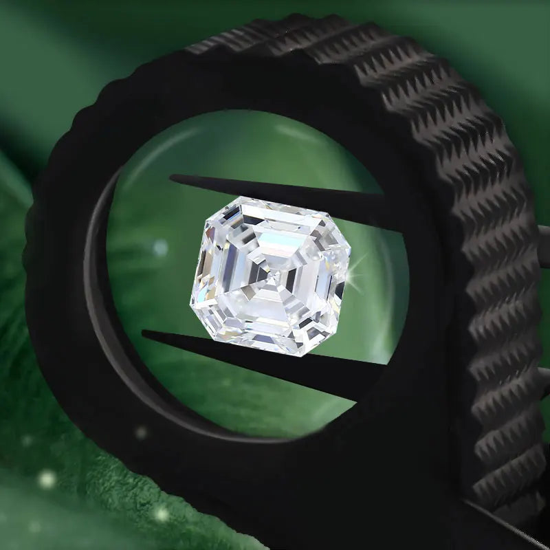 Manufacturer  Asscher Cut Lab Grown Diamond 1CT Excellent Cut CVD and Hpht IGI Certified Diamond Loose Diamond