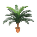 Factory Cheap Price 75CM High Simulation Nearly Natural Artificial Plant Potted Fake Cycas Revoluta Palm Tree Sago Palm for Sale
