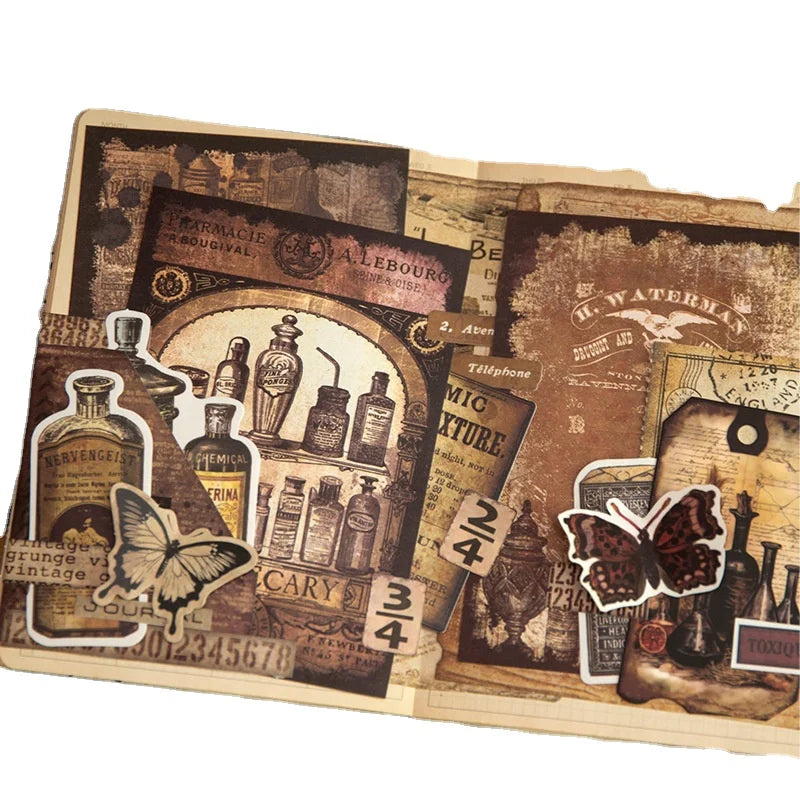 90pcs/pack Retro Handbook Decoration Material Game of the Times Series Promotional Memo Pad