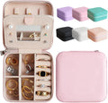 Hot Sale Travel Jewelry Box with Mirror Small Portable Leather Jewelry Organizer case Packaging for Girls Woman