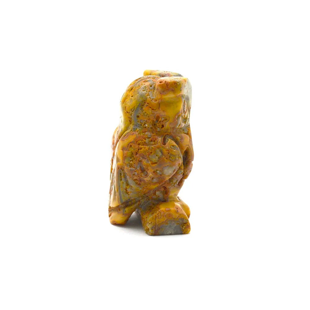 Wholesale Chinese Style Natural Gemstone Natural Phoenix Agate Carvings Owl Shaped Figurines for Decoration Gift for Friend