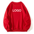 Custom 100% Polyester Fleece Fall Warm Women Long Sleeve Top Round Neck Drop Shoulder Pullover Sweatshirt